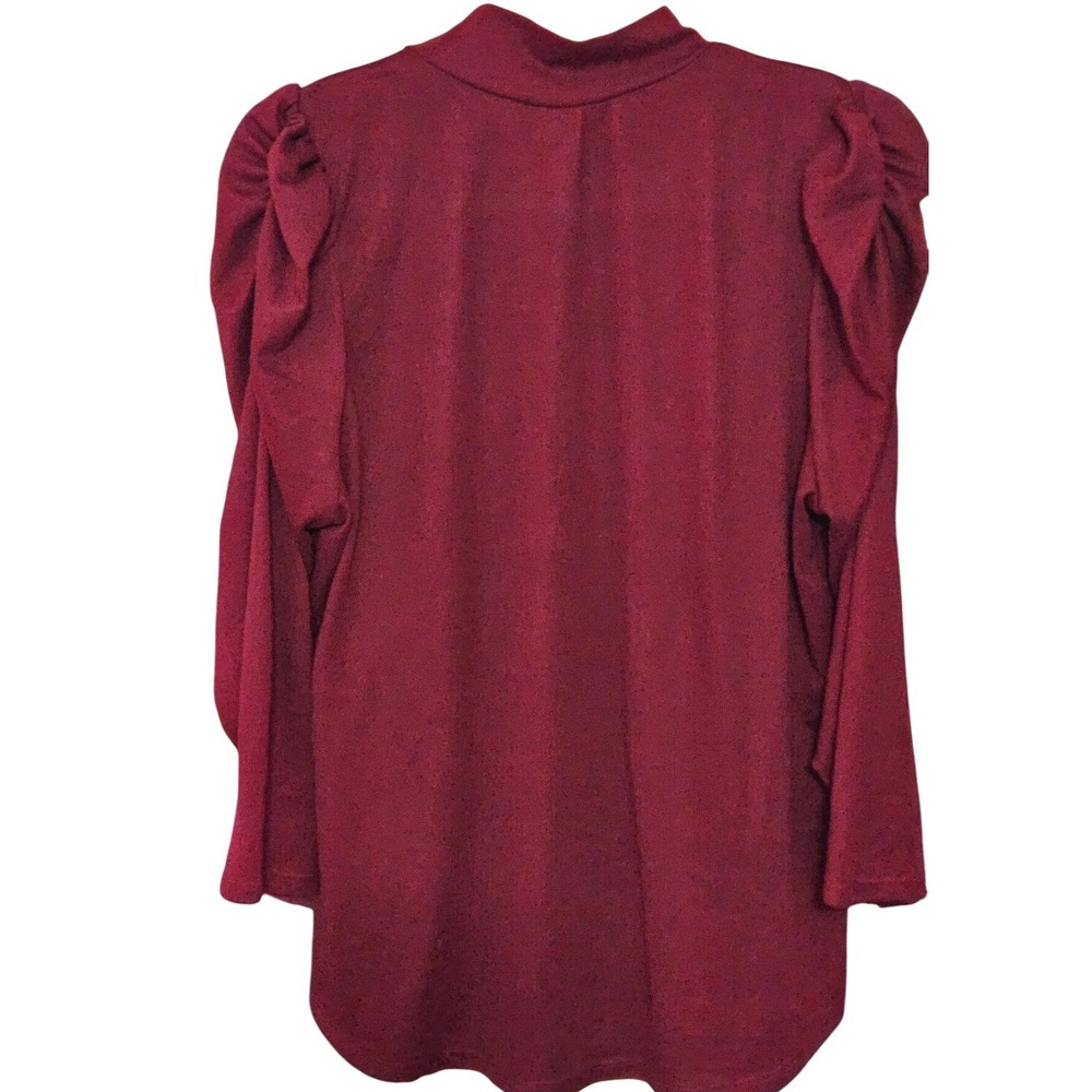 Love For Humanity Ethereal Dressy‎ Top Cranberry Women's Size L #300